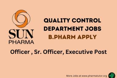Walk in Drive for B.Pharm in Quality Control Department at Sun Pharma