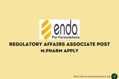Job as Regulatory Affairs Associate at Endo India
