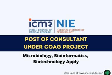 Applications are invited for post of Consultant at National Institute of Epidemiology