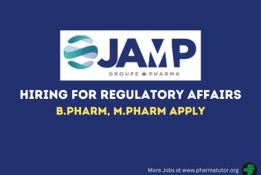 JAMP group Hiring for Regulatory Affairs