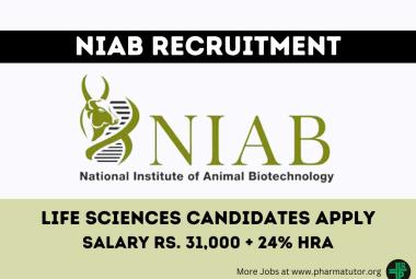 National Institute of Animal Biotechnology looking for Life Sciences Candidates