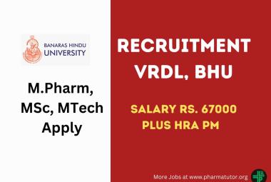 Opportunity for M.Pharm, MSc, MTech to Join Virus Research & Diagnostic Laboratory