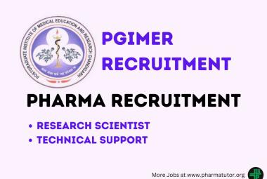 PGIMER looking for Research Scientist, Technical Support post