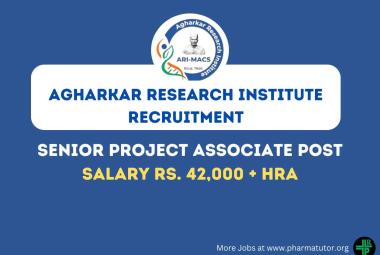 Vacancy for Senior Project Associate at Agharkar Research Institute