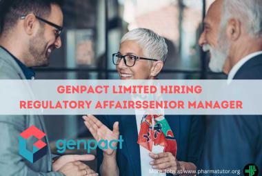 Work as Regulatory Affairs Senior Manager at Genpact Limited