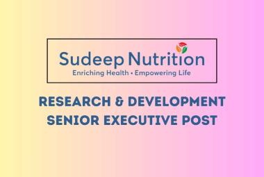 Work as Research & development Senior Executive at Sudeep Nutrition