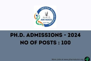 Agharkar Research Institute Ph.D. Admissions - 2024