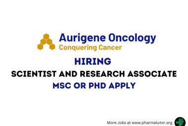 Aurigene Hiring Scientist and Research Associate
