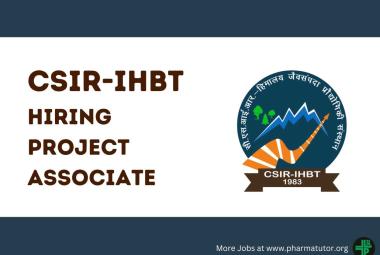 IHBT invites online applications for post of Project Associate