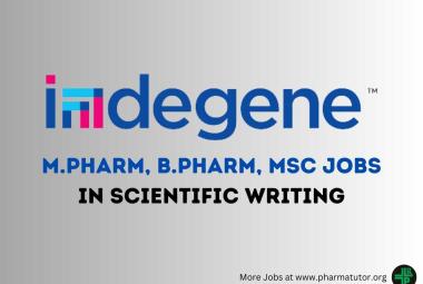 Job for M.Pharm, B.Pharm, MSc in Scientific Writing at Indegene