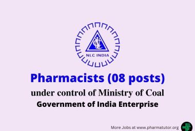 Job for Pharmacists at NLC India Limited