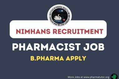 Opportunity for Pharmacist to join National Institute of Mental Health and Neuro Sciences