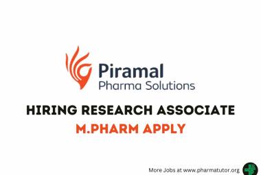 Piramal Pharma Solutions looking for Research Associate