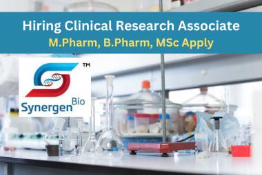 Synergen Bio Hiring Sr. Research Associate