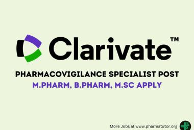 Work as Pharmacovigilance Specialist at Clarivate
