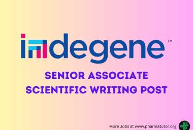 Work as Senior Associate Scientific Writing at Indegene