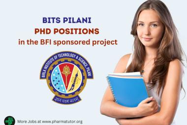 Applications are invited for PhD positions in the BFI sponsored project at BITS Pilani