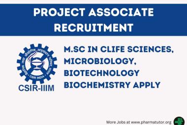 Applications are invited for post of Project Associate at IIIM