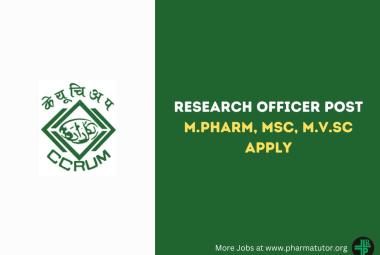 Applications are invited on deputation basis for Research Officer in CCRUM
