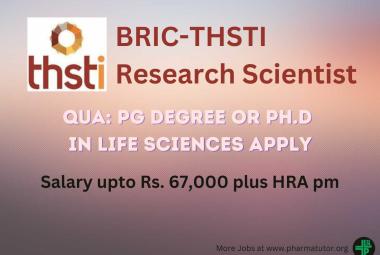 BRIC-THSTI looking for Research Scientist