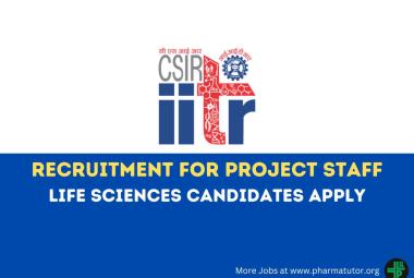 IITR Recruitment for Project Staff