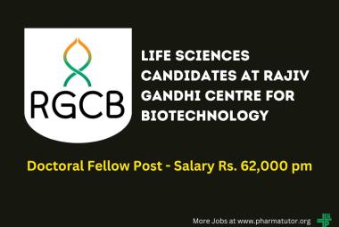 Job for Life Sciences candidates at Regional Centre for Biotechnology