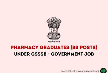 Job Openings for Pharmacy graduates under GSSSB