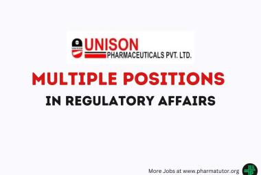 Multiple positions in Regulatory Affairs at Unison Pharmaceuticals