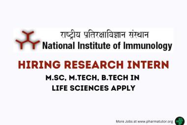 National Institute of Immunology Hiring Research Intern