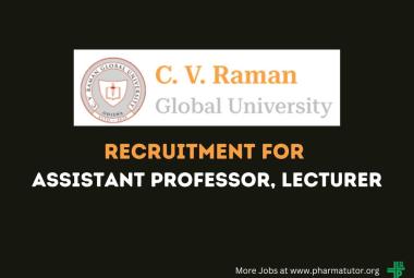 Recruitment for Assistant Professor, Lecturer at C.V. Raman Global University