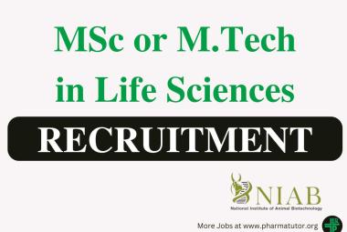 Vacancy for MSc or M.Tech in Life Sciences at National Institute of Animal Biotechnology