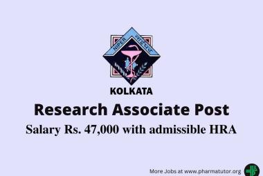 Vacancy for Research Associate at National Institute of Pharmaceutical Education and Research