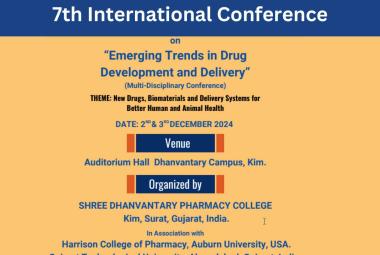 7th International Conference on EMERGING TRENDS IN DRUG DEVELOPMENT AND DELIVERY at Shree Dhanvantary Pharmacy College