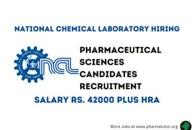 Advertisement for Pharmaceutical Sciences candidates at NCL