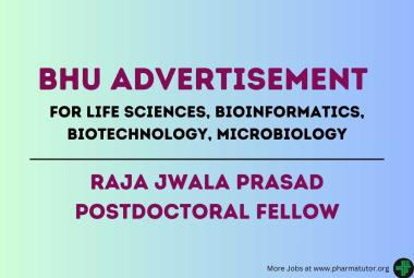 Advertisement for Raja Jwala Prasad Postdoctoral Fellow at Banaras Hindu University