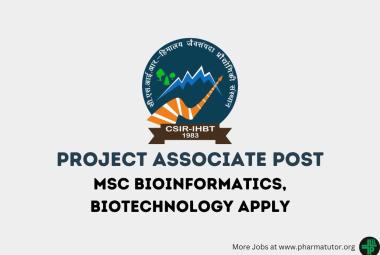Applications are invited for post of Project Associate at IHBT