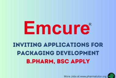 Emcure inviting applications for Packaging Development