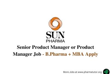 Job as Senior Product Manager or Product Manager at Sun Pharma