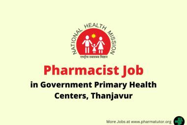 Job for Pharmacist in Government Primary Health Centers
