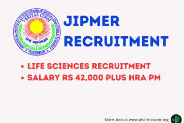 Life Sciences Recruitment at JIPMER