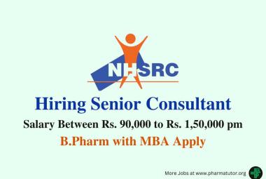 NHSRC looking for Drugs and Logistics Senior Consultant