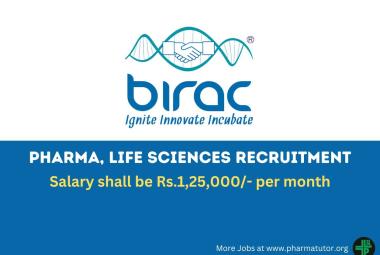 Pharma, Life Sciences Recruitment at Biotechnology Industry Research Assistance Council