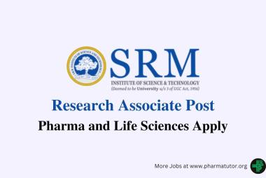 SRMIST invites applications for the post of Research Associate