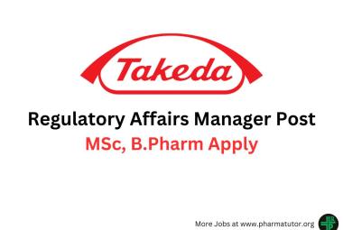 Takeda looking for Regulatory Affairs Manager
