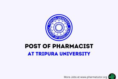 Tripura University invites online application for post of Pharmacist