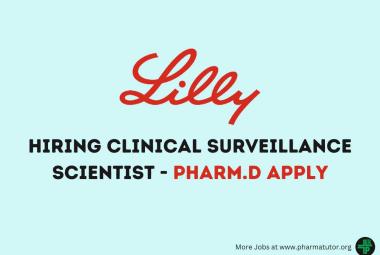 Work as Clinical Surveillance Scientist at Lilly