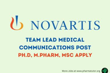Work as Team Lead Medical Communications at Novartis