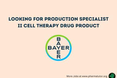 Bayer looking for Production Specialist