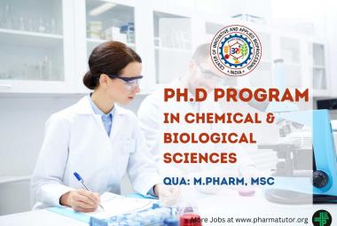 CIAB invites applications for Ph.D. program in Chemical and Biological Sciences