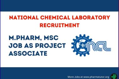 Job for M.Pharm, MSc as Project Associate at National Chemical Laboratory